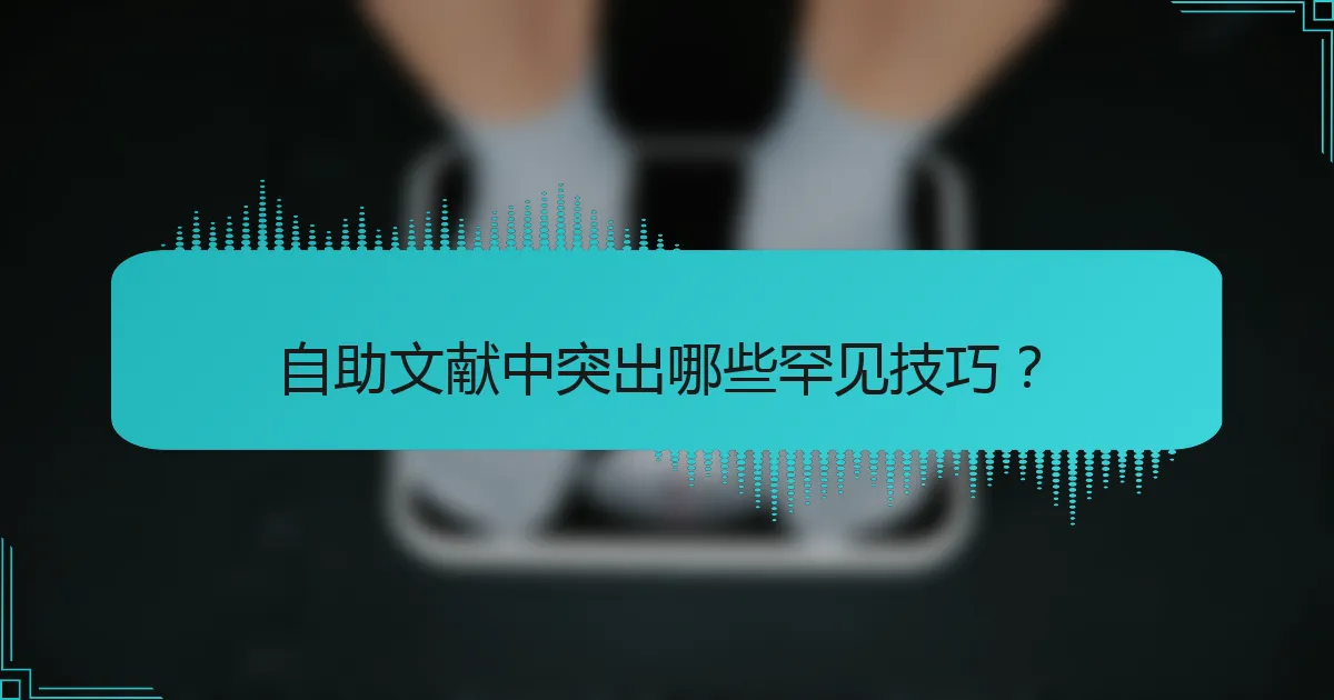 自助文献中突出哪些罕见技巧？